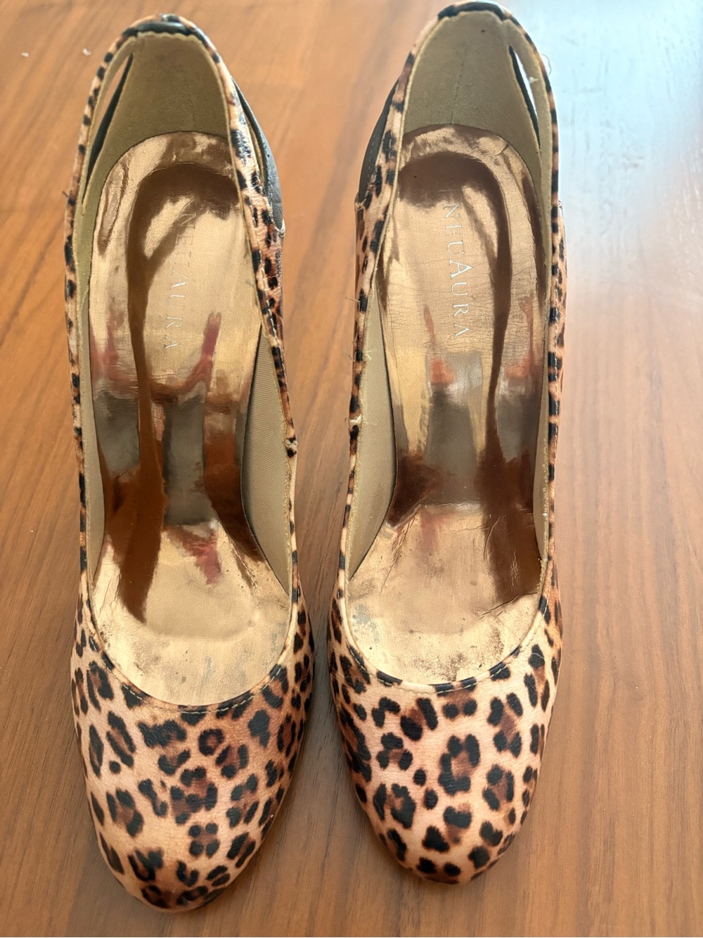 NeuAura Leopard-Print High Heels in Size 8 VEGAN